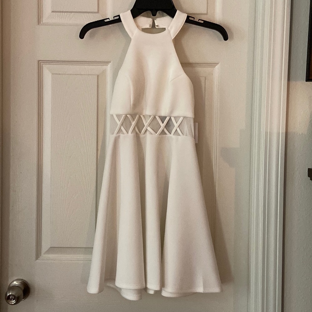 White mini dress